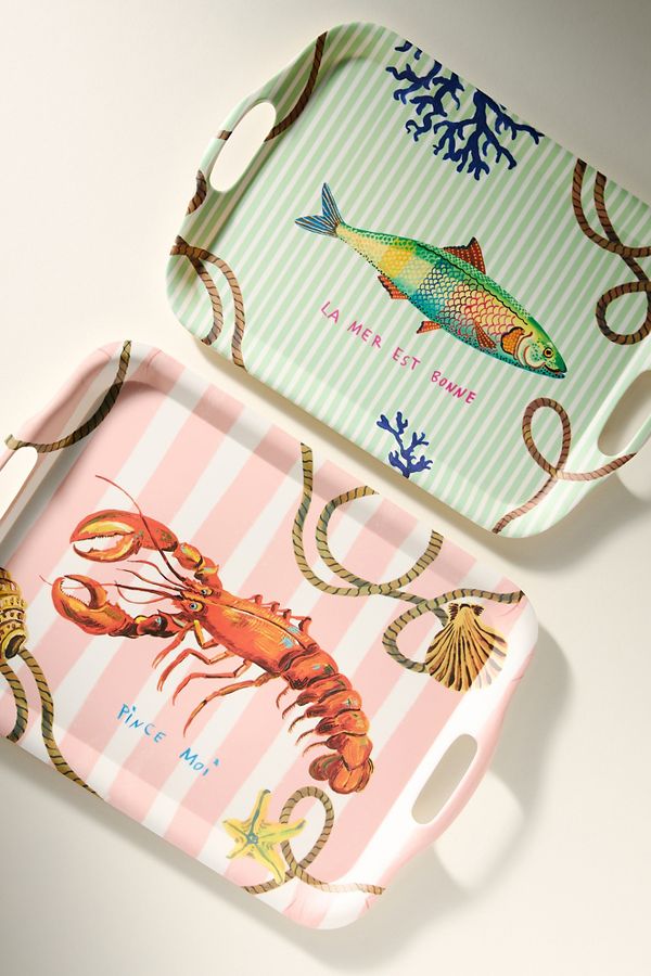 Slide View: 1: Nathalie Lete By The Sea Melamine Tray