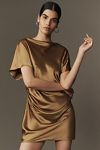 Thumbnail View 1: Acler Ramshaw Draped Satin Mini Dress