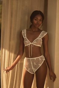 Slide View: 2: Kilo Brava Bow Sheer Mesh Bralette