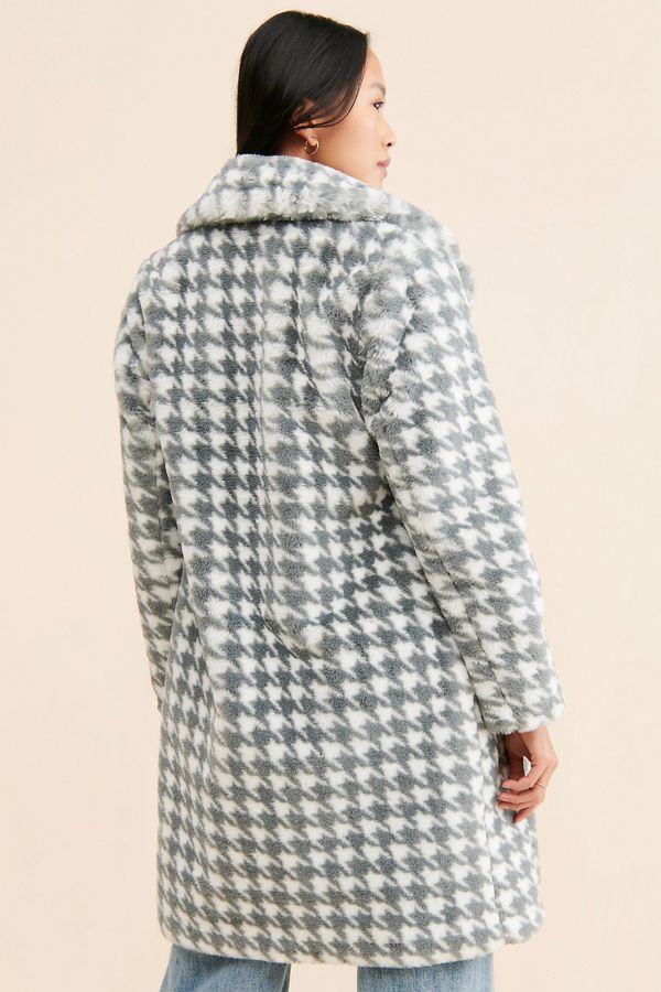 Slide View: 2: NVLT Houndstooth Printed Coat