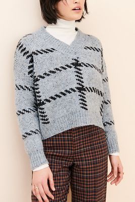 Line + Dot Michaela Plaid Sweater