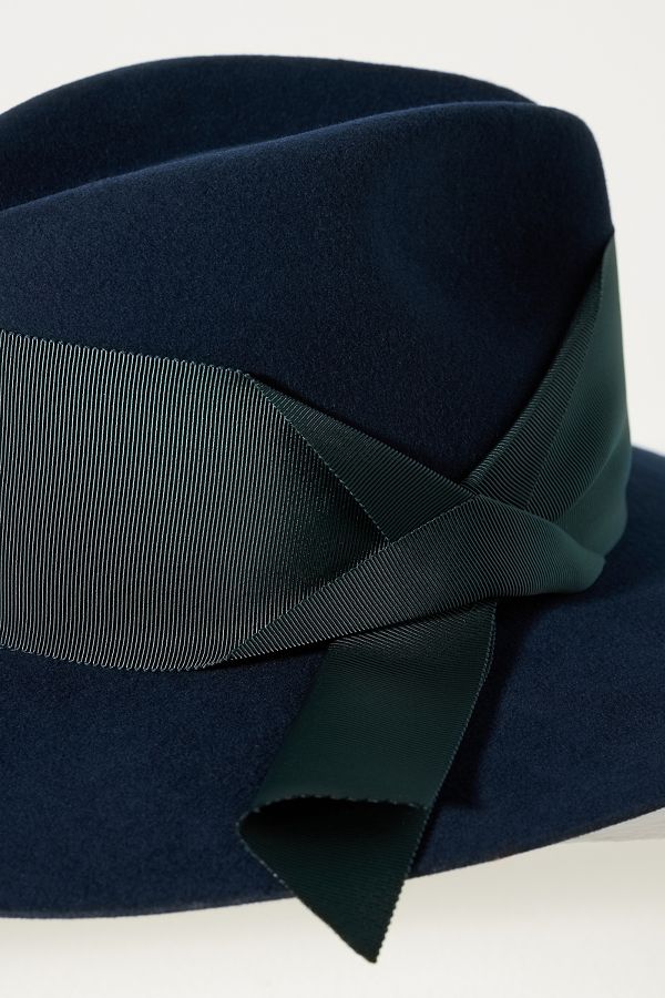 Slide View: 3: Freya Gardenia Thick Ribbon Fedora