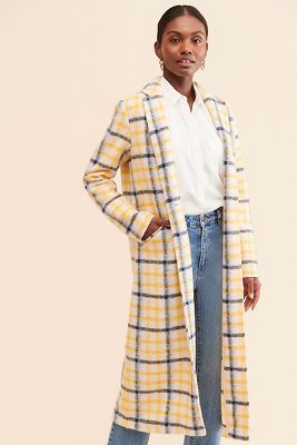 Eva Franco Longline Plaid Coat