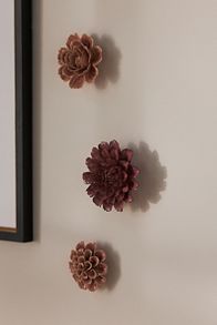 Slide View: 3: Ceramic Gardenia Wall Flower