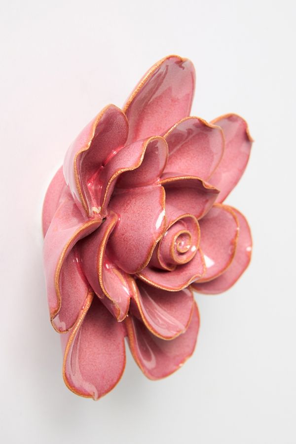 Slide View: 2: Ceramic Gardenia Wall Flower