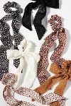 Thumbnail View 2: Dotted Animal Print Hair Scarf Scrunchies, Set of 2