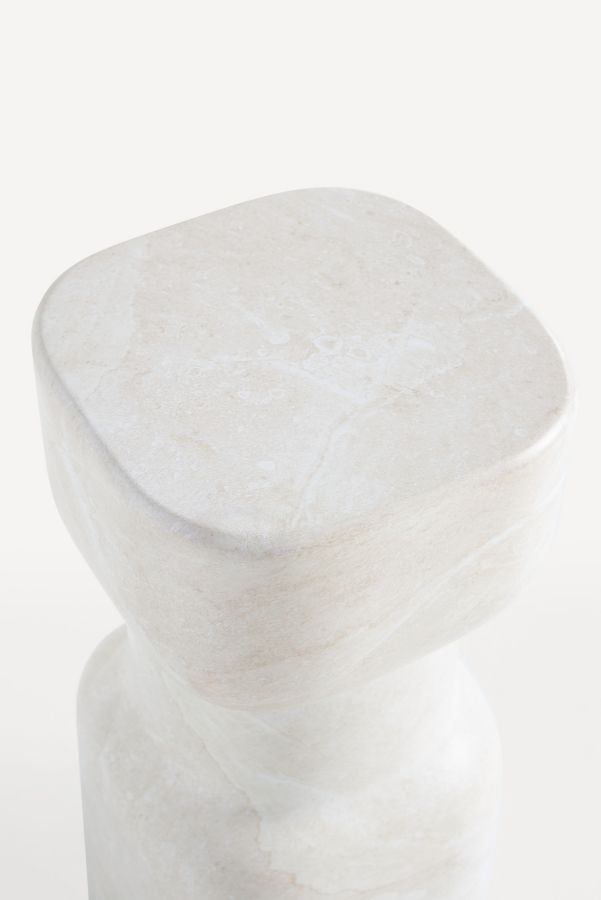 Slide View: 2: Keaton Faux-Marble Indoor/Outdoor Side Table