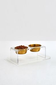 Slide View: 1: Hiddin Clear Overflow Feeder Pet Tray