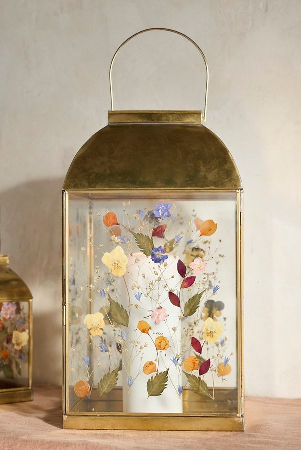 Slide View: 2: Pressed Floral Lantern