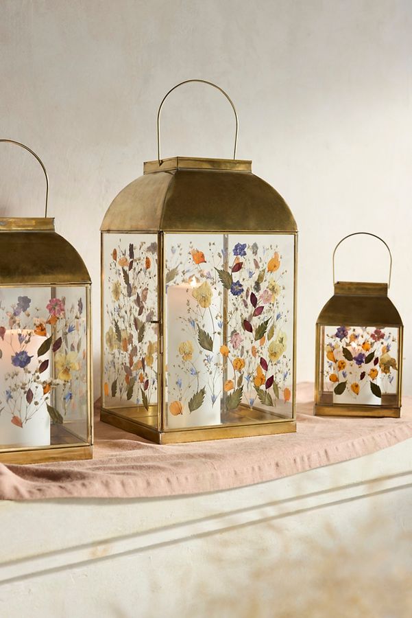 Slide View: 1: Pressed Floral Lantern