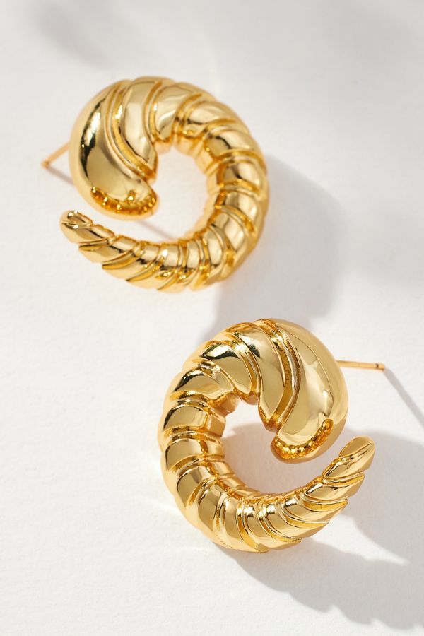 Slide View: 1: Logan Tay Twisted Beach Stud Earrings