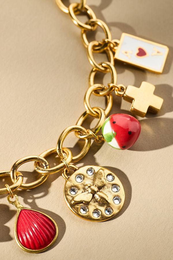 Slide View: 2: Logan Tay Strawberry Charm Necklace