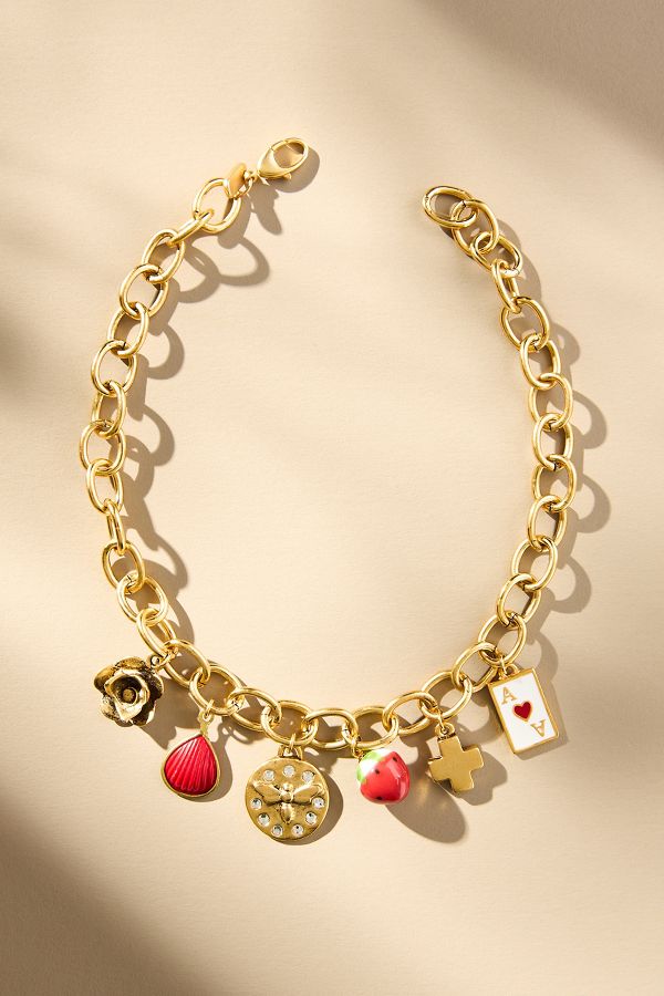 Slide View: 1: Logan Tay Strawberry Charm Necklace