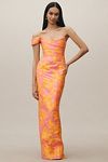 Thumbnail View 1: SAU LEE Jackson Jacquard Asymmetric Gown