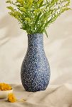 Thumbnail View 1: Patterned Papier Mache Vase, Blue Small