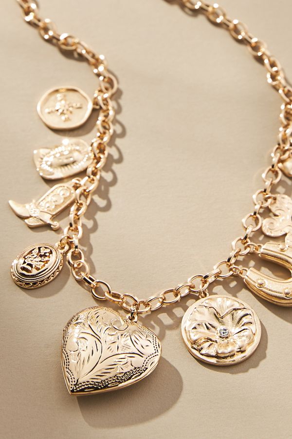 Vista diapositiva: 2: Chunky Western Charm Necklace