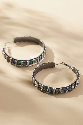 Beaded Hoop Earrings