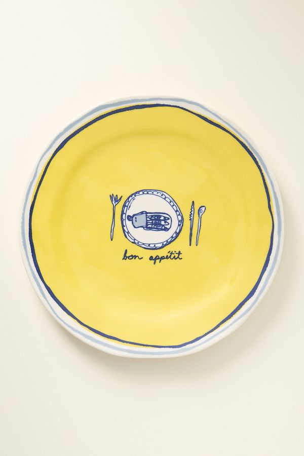 Slide View: 1: The Original Tinned Fish Candle Stoneware Dessert Plate