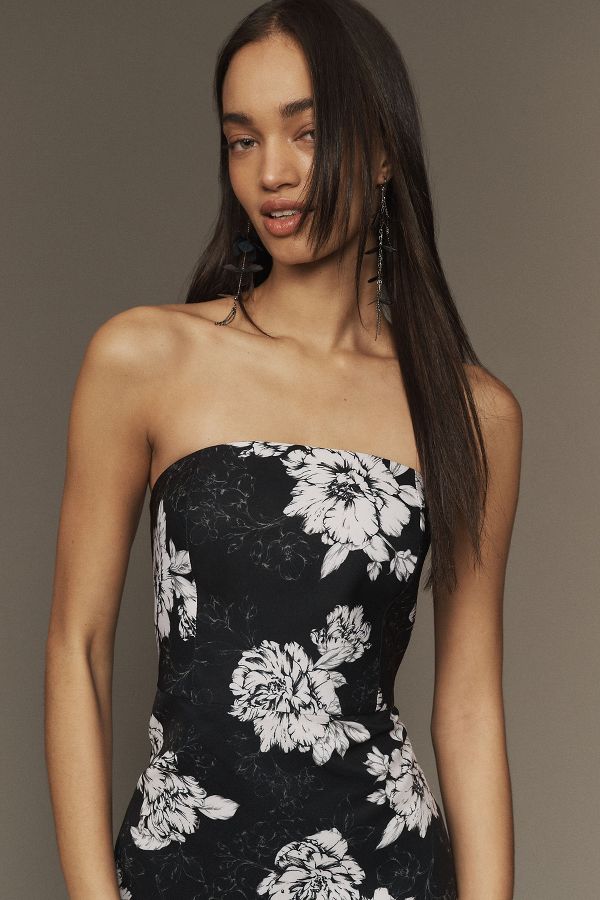 Slide View: 3: Sachin & Babi Strapless Floral Slim Midi Dress