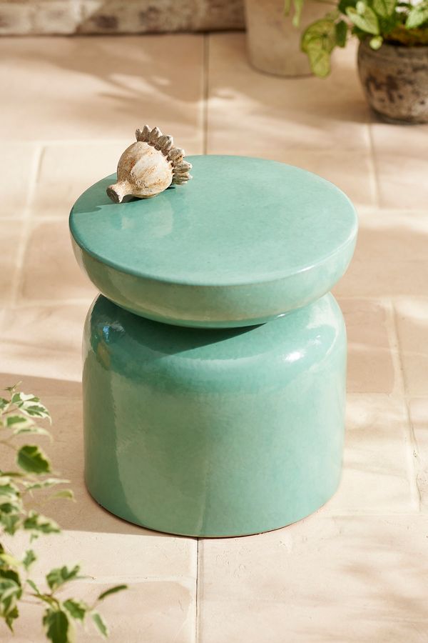 Slide View: 2: Acapulco Stoneware Stool