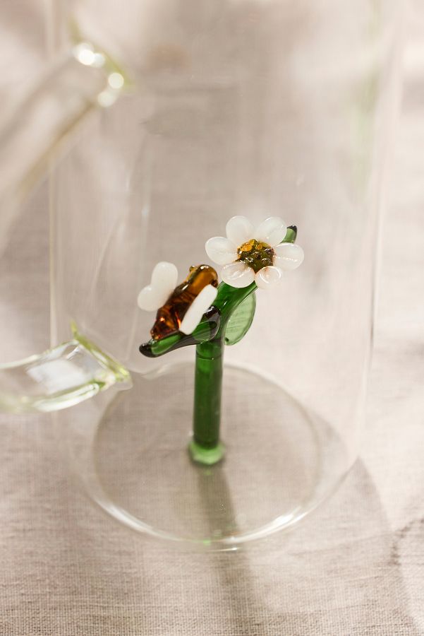 Slide View: 2: Bee + Bloom Glass Pitcher