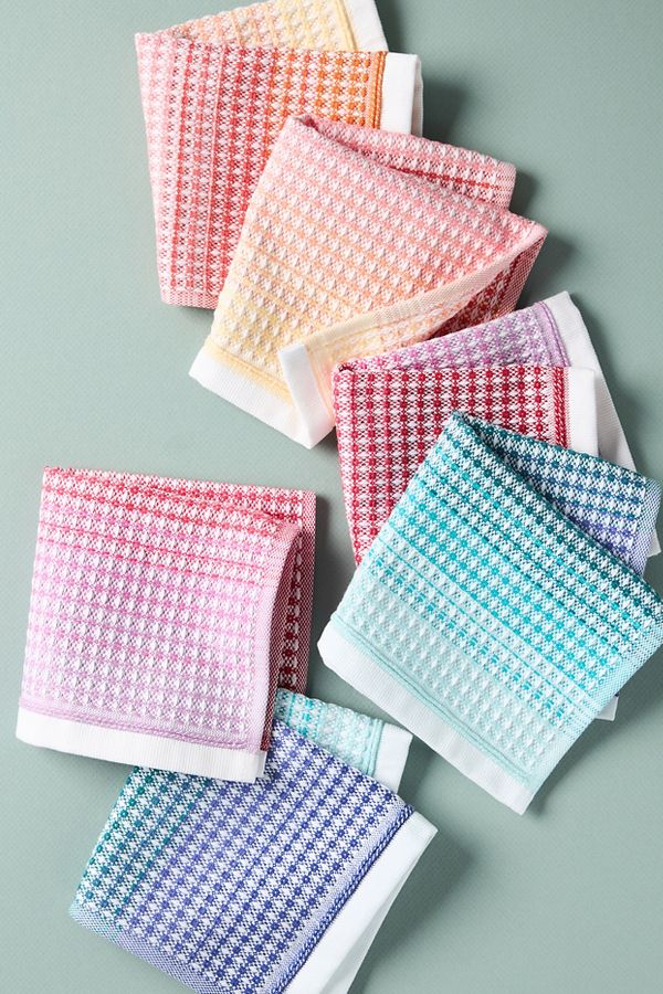 Slide View: 2: Lillian Cotton Dishcloths, Set of 6