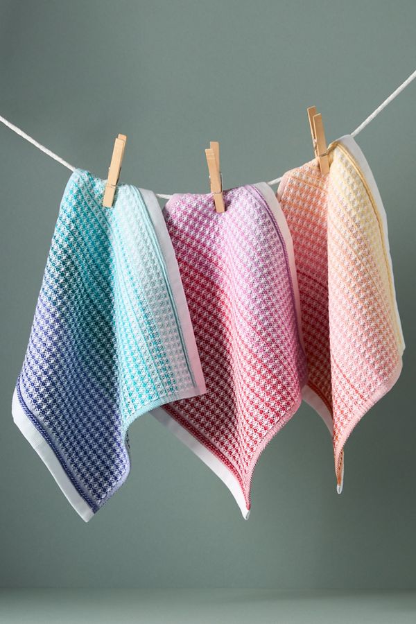 Slide View: 1: Lillian Cotton Dishcloths, Set of 6