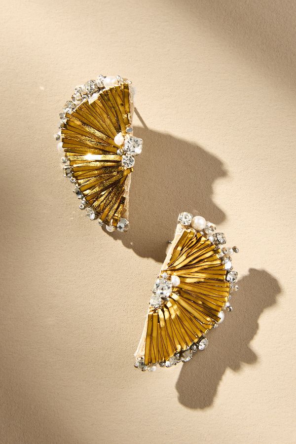 Slide View: 1: Mignonne Gavigan Prince Beaded Stud Earrings