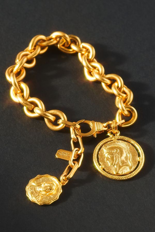 Slide View: 1: Elizabeth Cole Vinka Charm Bracelet