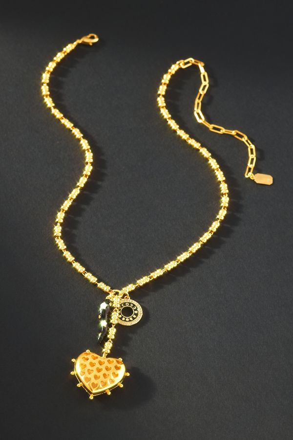 Slide View: 1: Elizabeth Cole Keira Charm Necklace