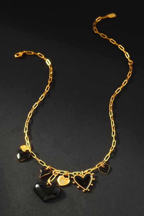 Slide View: 1: Elizabeth Cole Mercedes Charm Necklace