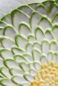 Slide View: 3: Painted Flower Side Plate