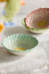 Slide View: 1: Painted Flower Nut Bowl