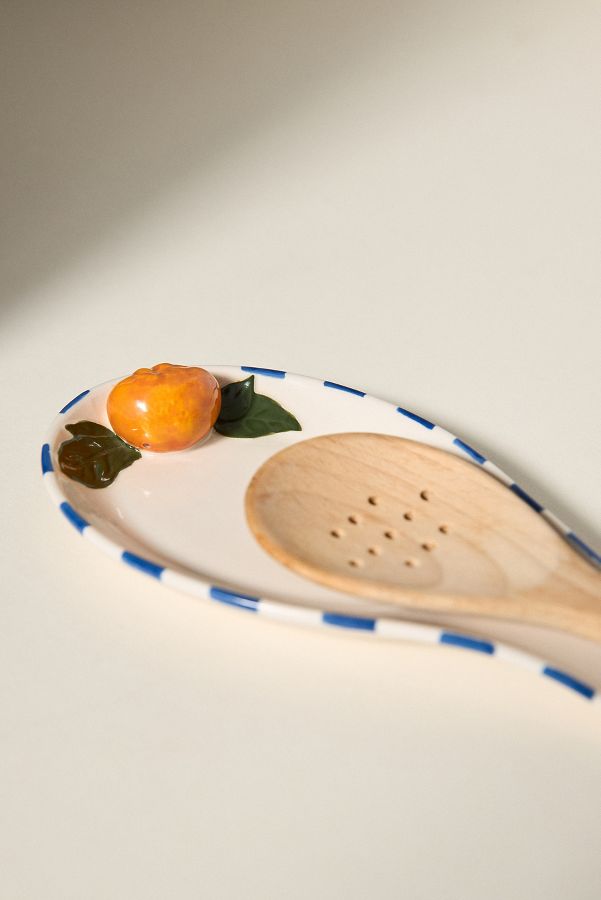 Slide View: 2: Valencia Stoneware Spoon Rest