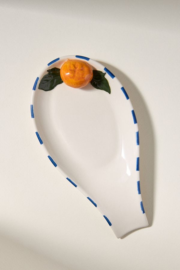 Slide View: 1: Valencia Stoneware Spoon Rest