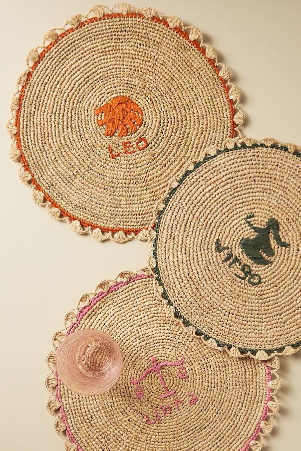 Slide View: 2: Handwoven Zodiac Placemat