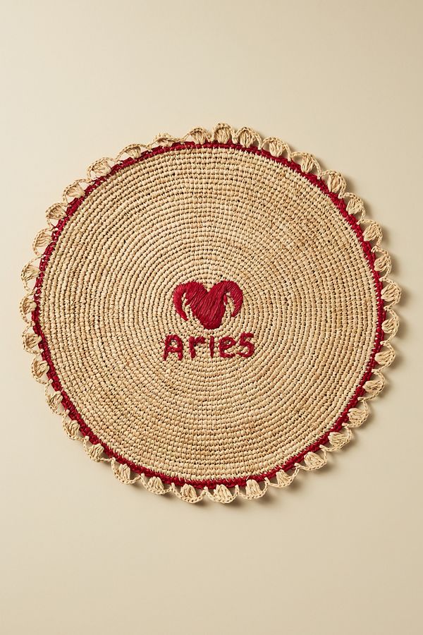 Slide View: 1: Handwoven Zodiac Placemat