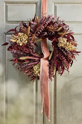 Dried Burgundy Blush Wreath