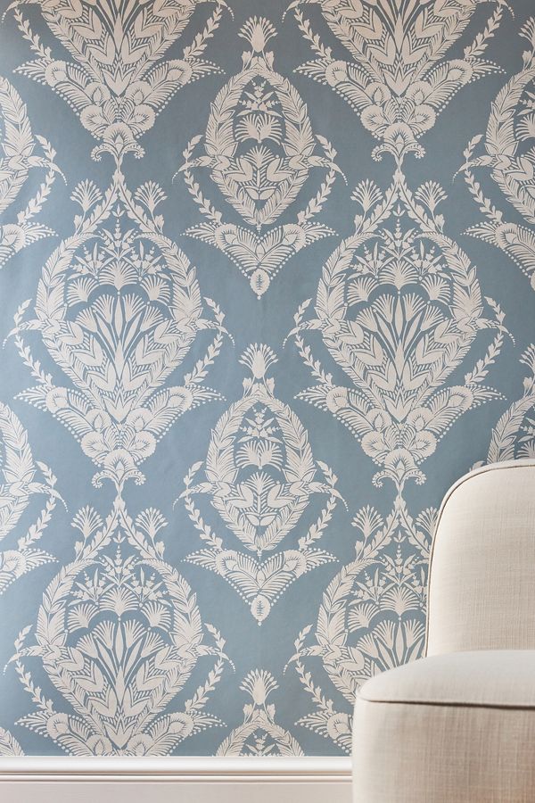 Slide View: 1: Arlie Botanical Damask Wallpaper