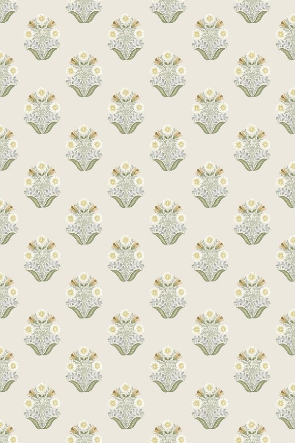 Slide View: 2: Sophie Floral Medallion Wallpaper