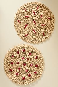 Slide View: 1: Scattered Fruit Round Placemat