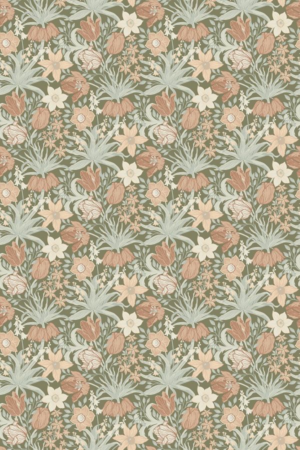 Slide View: 2: Cecilia Tulip and Daffodil Wallpaper