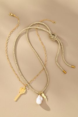 Hart Heirloom Chain & Lurex Cord Necklaces, Set of 2