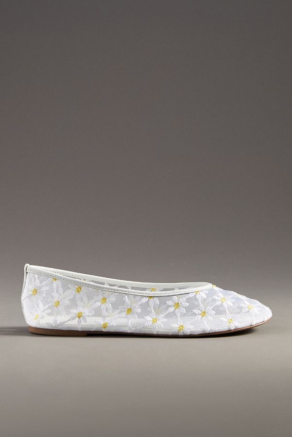 Slide View: 1: Maeve Embroidered Mesh Flats