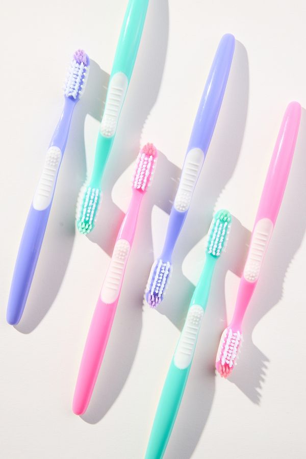 Slide View: 1: Yes Studio Cute Smile Toothbrushes, 6-Pack