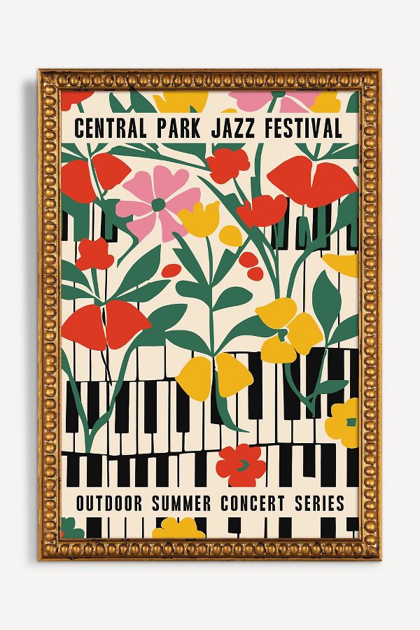 Slide View: 1: Central Park Jazz Festival Wall Art