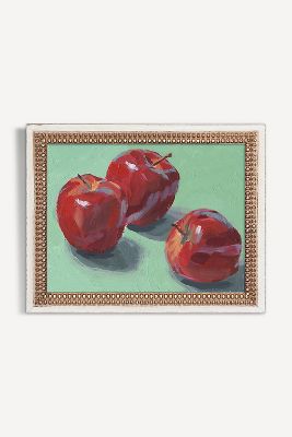 Apples on Teal Wall Art