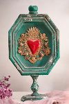 Thumbnail View 4: Distressed Framed Heart Stand, Green