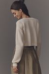 Thumbnail View 3: Flat White Livvy Waffle-Knit Hardware Shrug