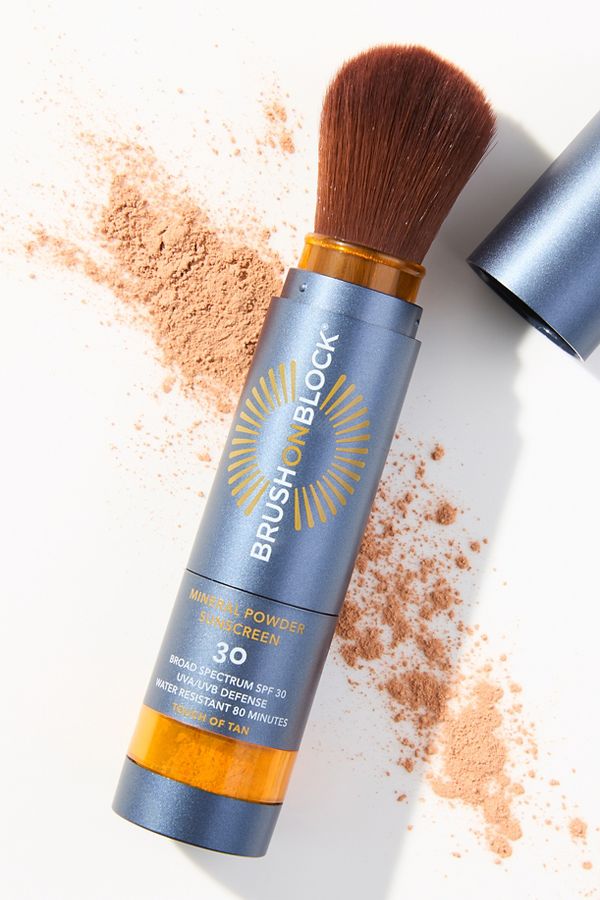 Slide View: 1: Brush On Block SPF 30 Touch of Tan Mineral Powder Sunscreen